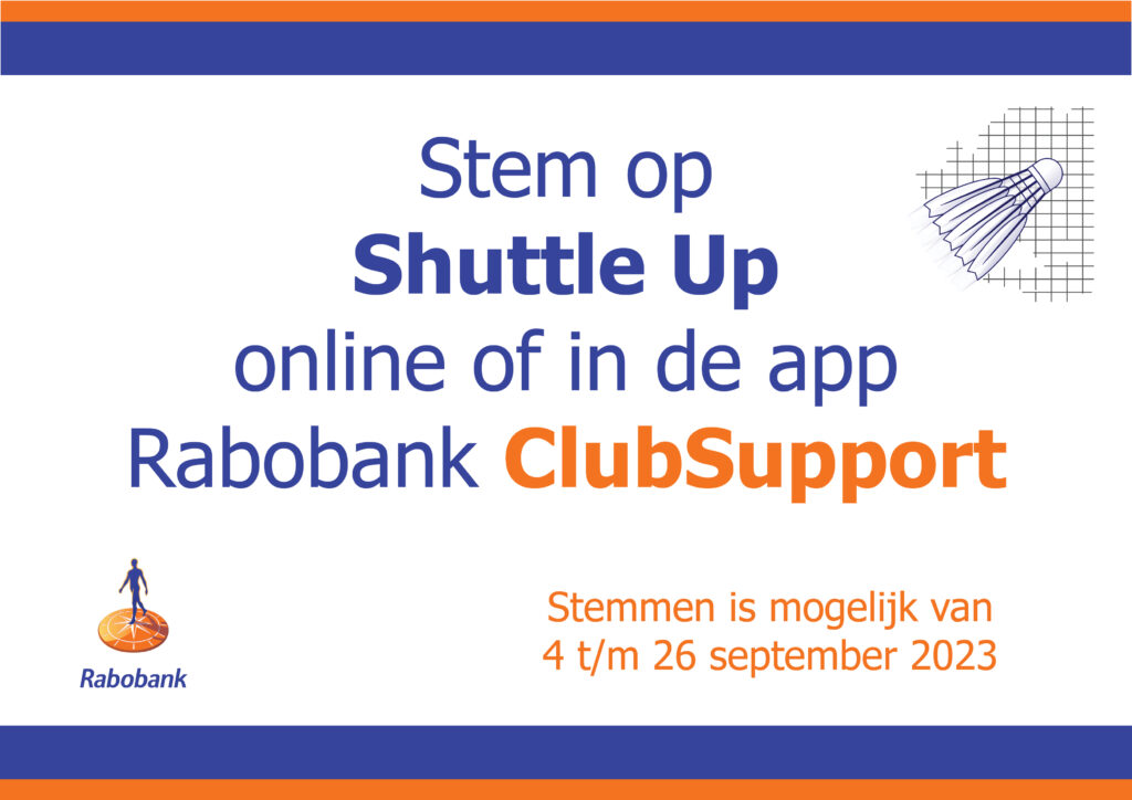 Steun Shuttle Up met Rabo ClubSupport